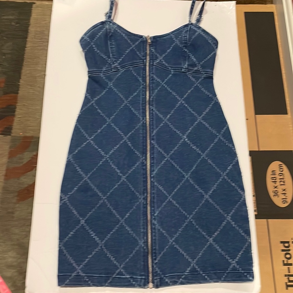 Forever 21 Women's Blue and Navy  Jean Dress